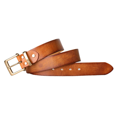 Handcrafted Brass Buckle Vintage Belt | Vittorio&Co.