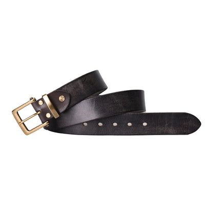 Handcrafted Brass Buckle Vintage Belt | Vittorio&Co.