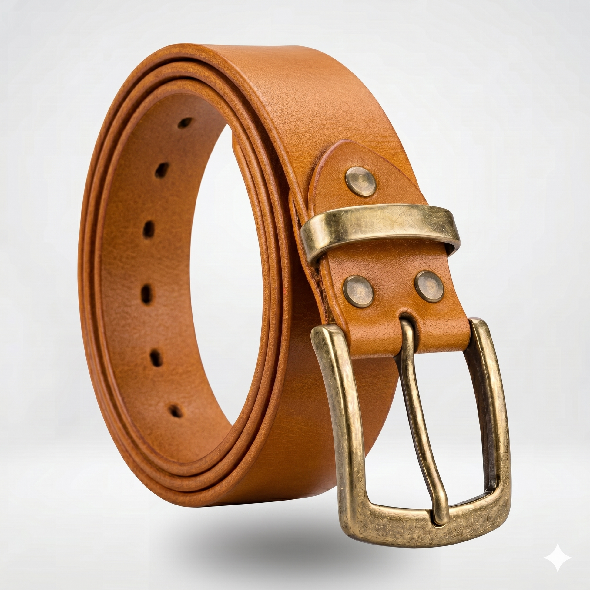 Handcrafted Brass Buckle Vintage Belt | Vittorio&Co.