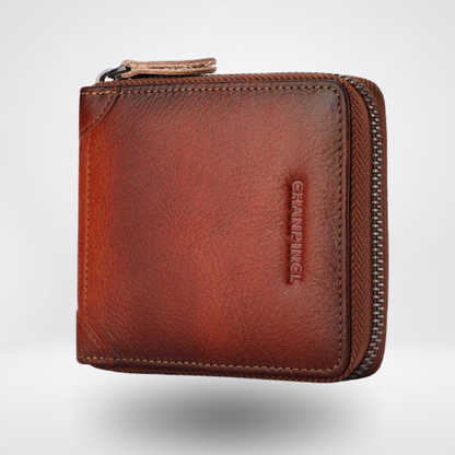 Top Grain Cowhide Zip Coin Wallet | Vittorio&Co.