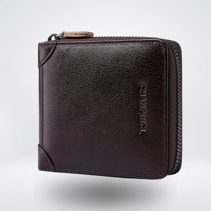 Top Grain Cowhide Zip Coin Wallet | Vittorio&Co.