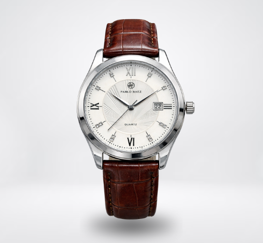 Classic Brown Strap Quartz Watch | Vittorio&Co.