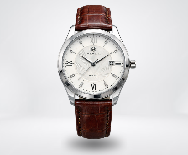 Classic Brown Strap Quartz Watch | Vittorio&Co.