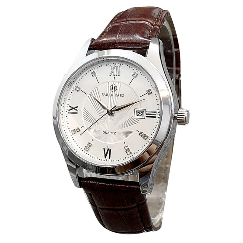 Classic Brown Strap Quartz Watch | Vittorio&Co.